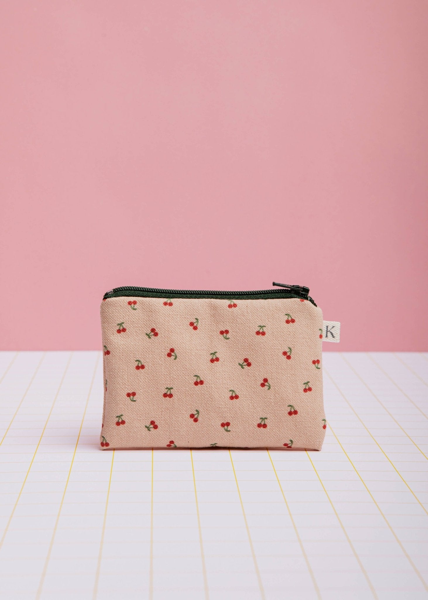 ECKE - Geldbeutel mit Zipper • Kirschen Nude - ROSA ECK