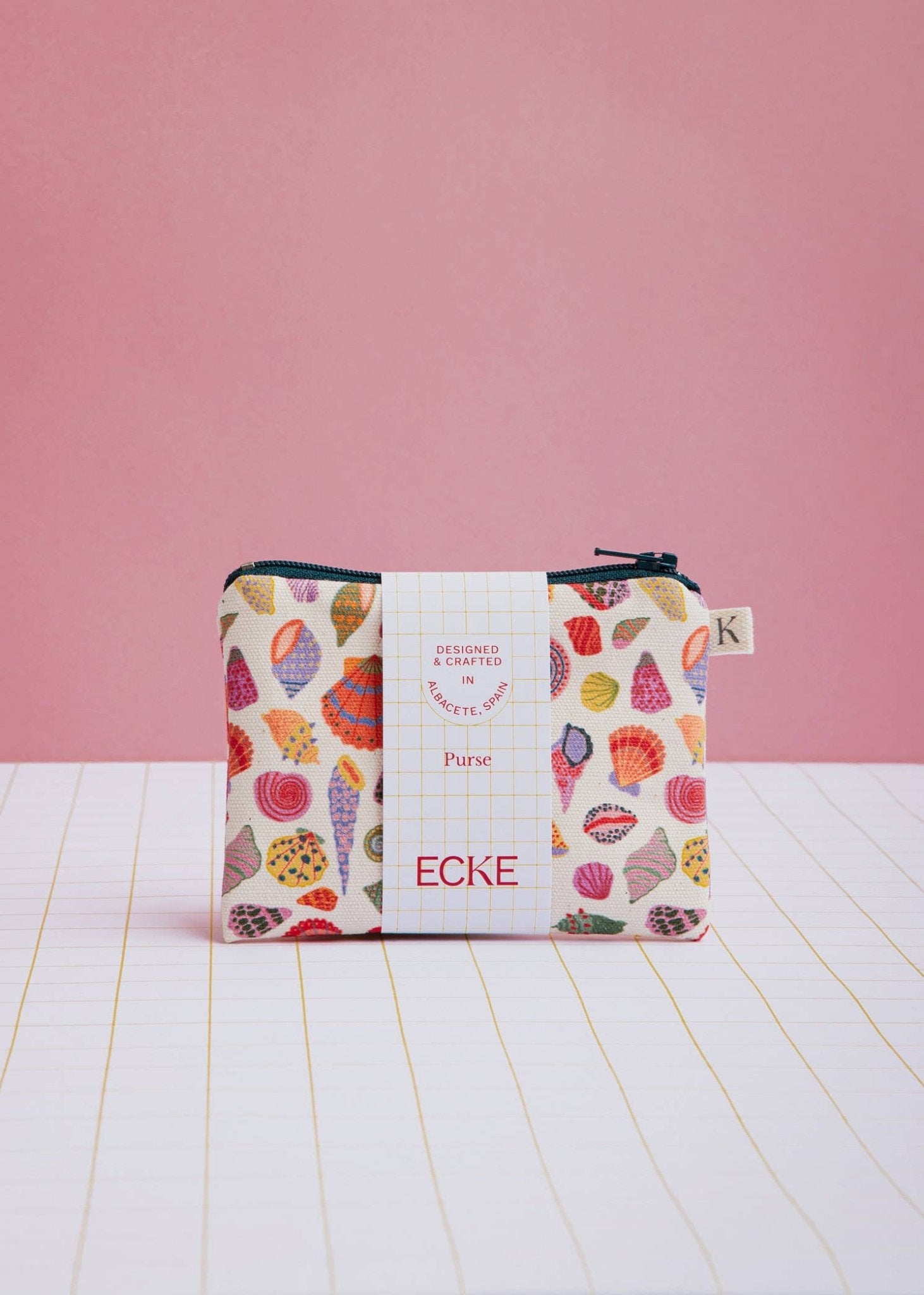ECKE - Geldbeutel mit Zipper • Muscheln Beige - ROSA ECK