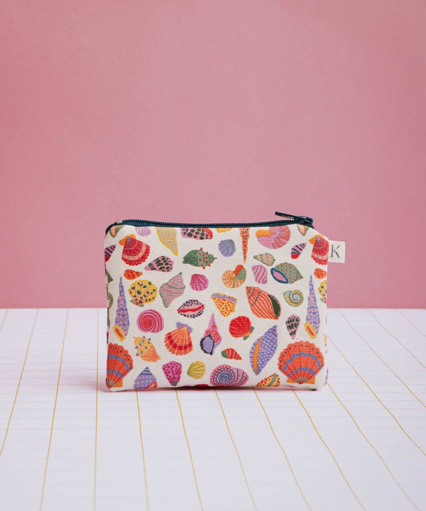ECKE - Geldbeutel mit Zipper • Muscheln Beige - ROSA ECK