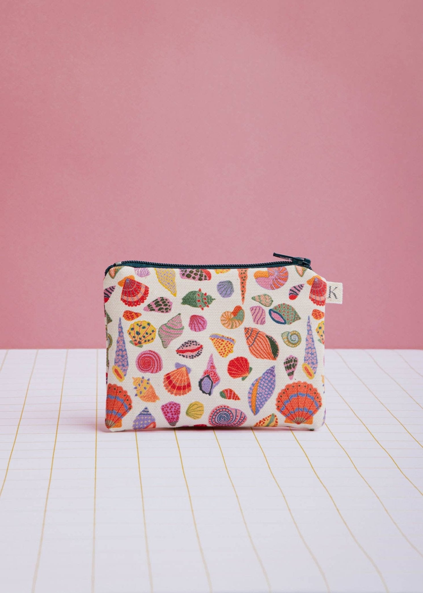ECKE - Geldbeutel mit Zipper • Muscheln Beige - ROSA ECK