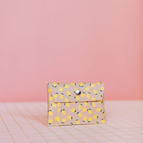 ECKE - LIMONES Mini - Geldbeutel | Klick | Zitronen Beige - ROSA ECK - Rosa, Zitrone,
