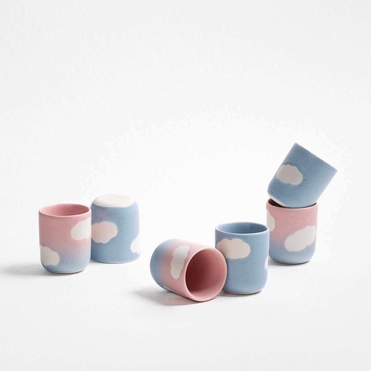 Egg Back Home - CLOUD Espressotasse Wolken Blau - ROSA ECK - Blau, ,
