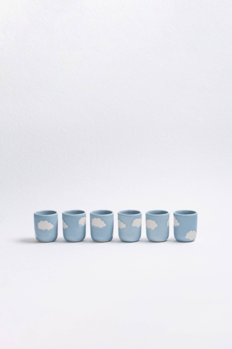 Egg Back Home - CLOUD Espressotasse Wolken Blau - ROSA ECK - Blau, ,