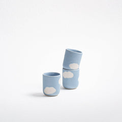 Egg Back Home - CLOUD Espressotasse Wolken Blau - ROSA ECK - Blau, ,