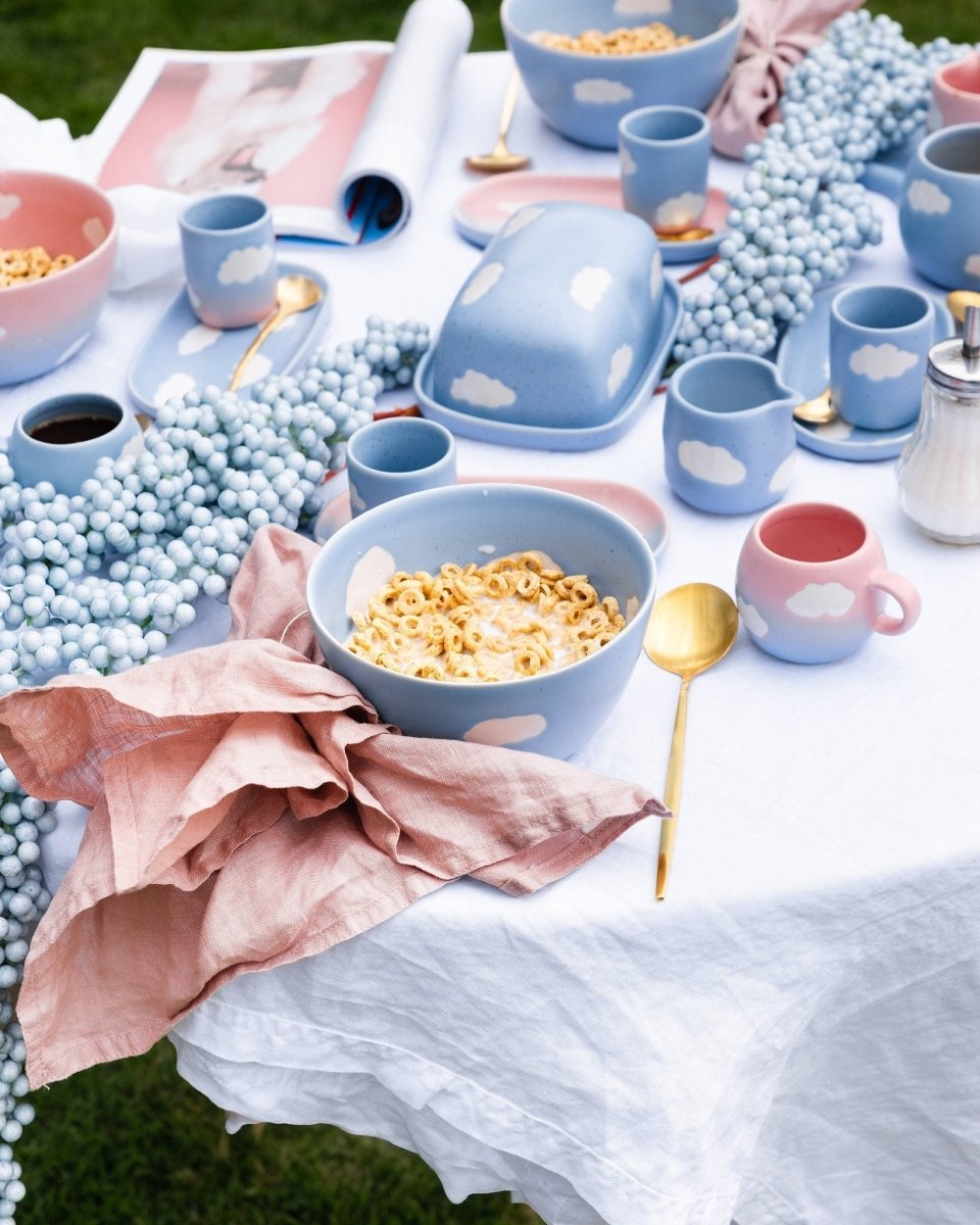 Egg Back Home - CLOUD Espressotasse Wolken Blau - ROSA ECK - Blau, ,