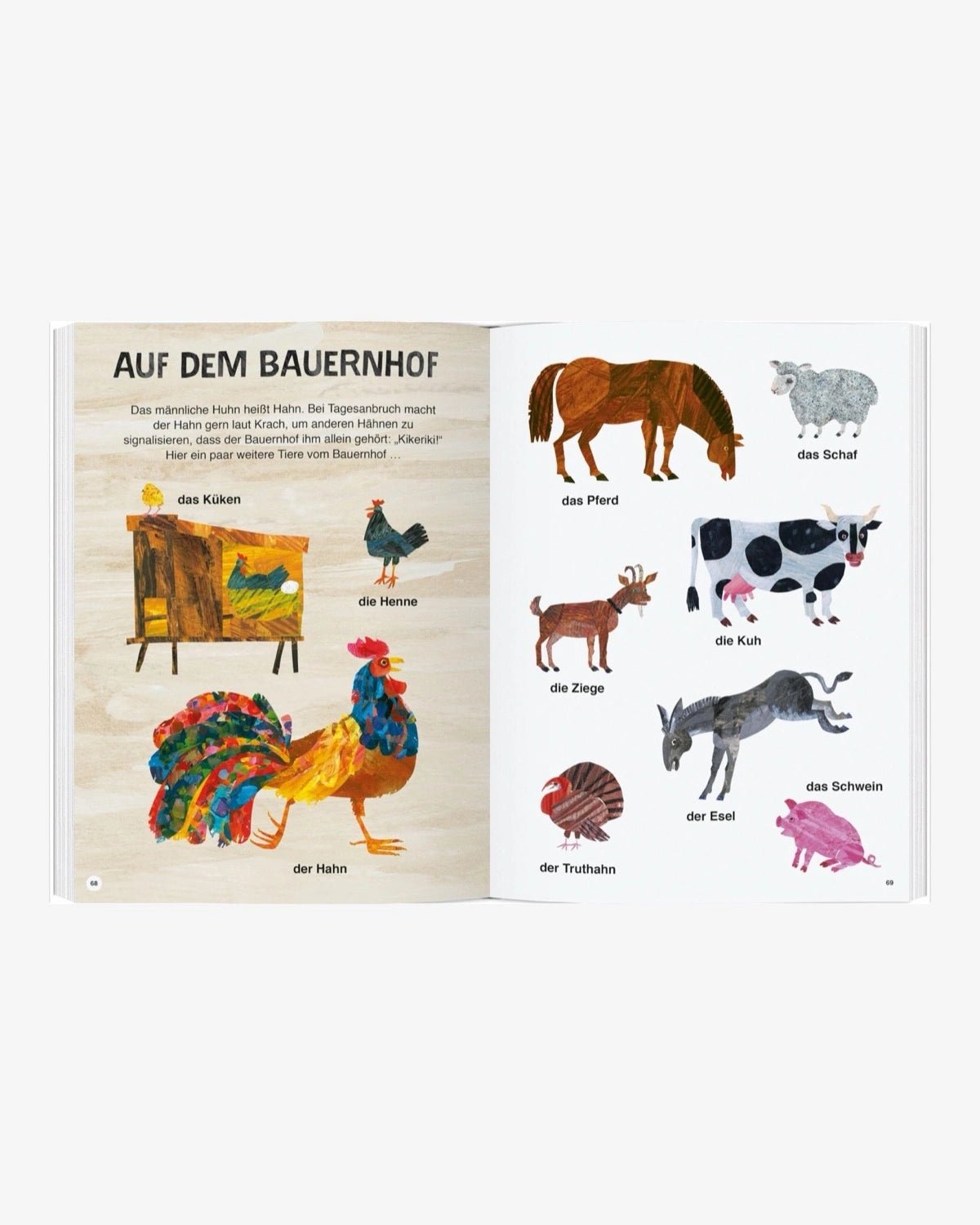 Gerstenberg Verlag - ERIC CARLES GROSSES BUCH DER TIERE Kinderbuch - ROSA ECK