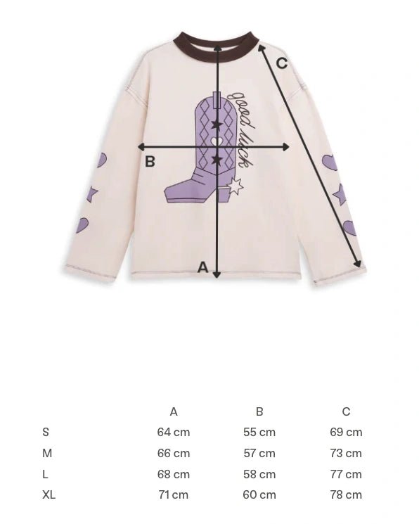 Happymess - Langarmshirt aus Bio - Baumwolle • good luck - Langarmshirt - ROSA ECK