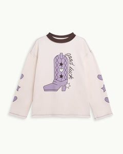 Happymess - Langarmshirt aus Bio - Baumwolle • good luck - Langarmshirt - ROSA ECK