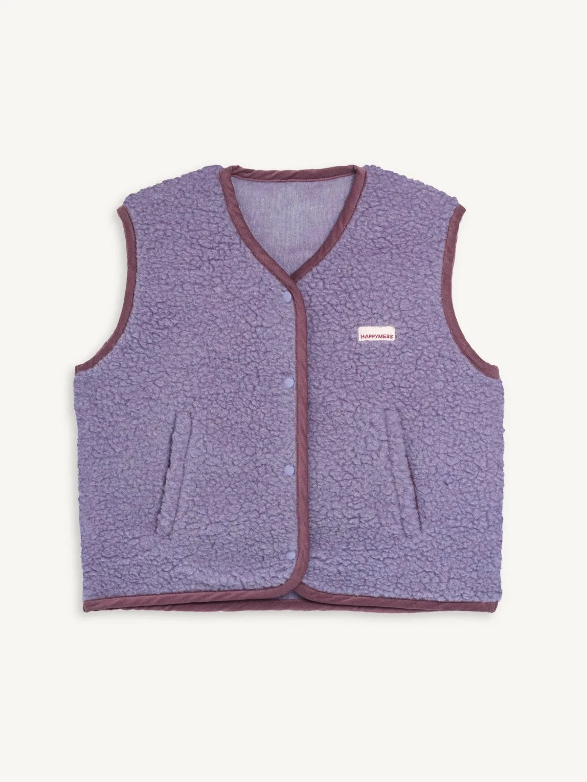 Happymess Merino Weste Lilac Cloud