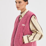 Happymess Merino Weste Dusty Pink