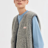 Happymess Merino Weste Stone Grey