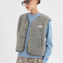 Happymess Merino Weste Stone Grey