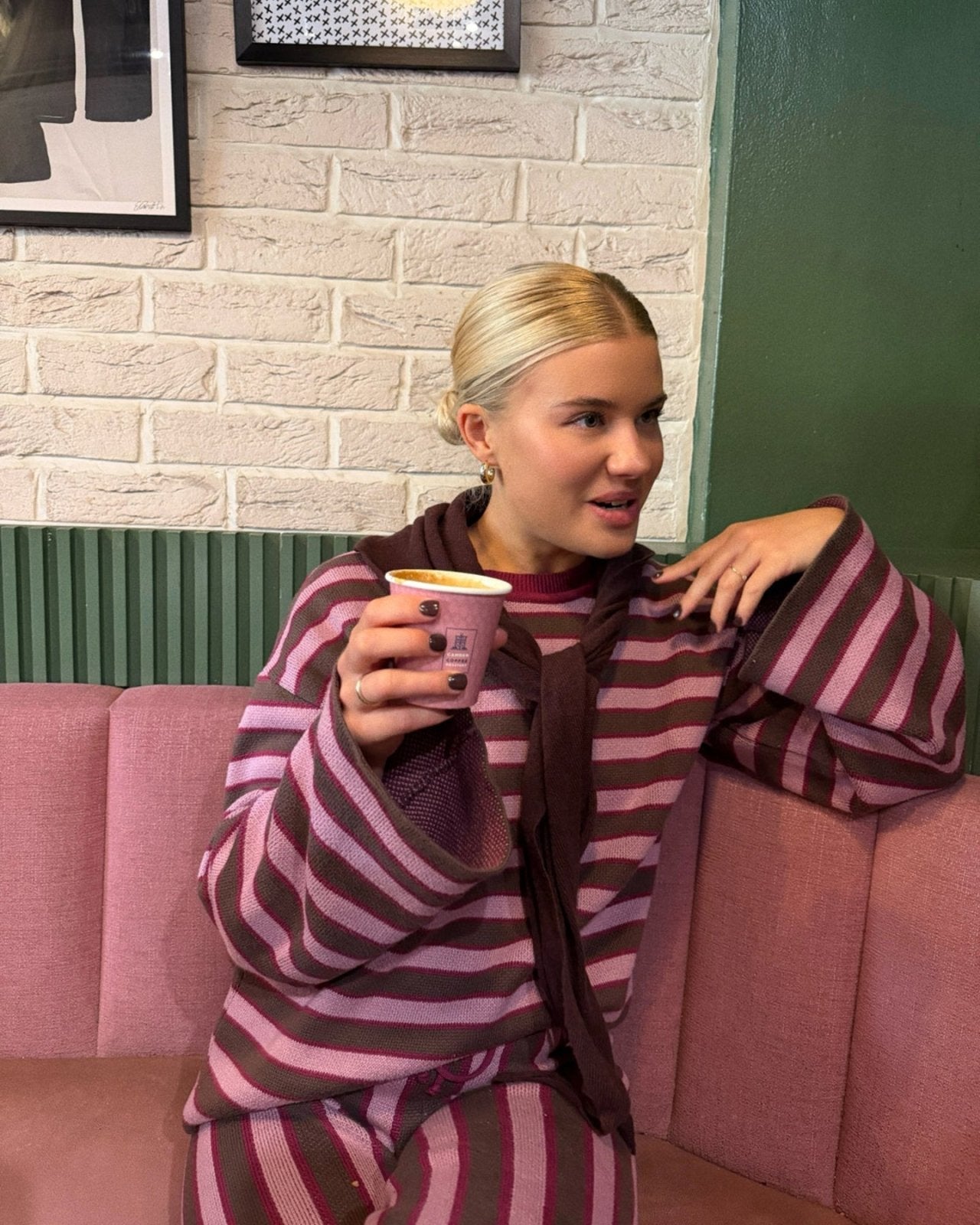 Happymess - Pullover aus Bio - Baumwolle • berry stripes - Pullover - ROSA ECK