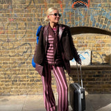 Happymess - Pullover aus Bio - Baumwolle • berry stripes - Pullover - ROSA ECK