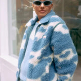 Happymess - Wolljacke aus Merinowolle • blue cow - Jacke - ROSA ECK