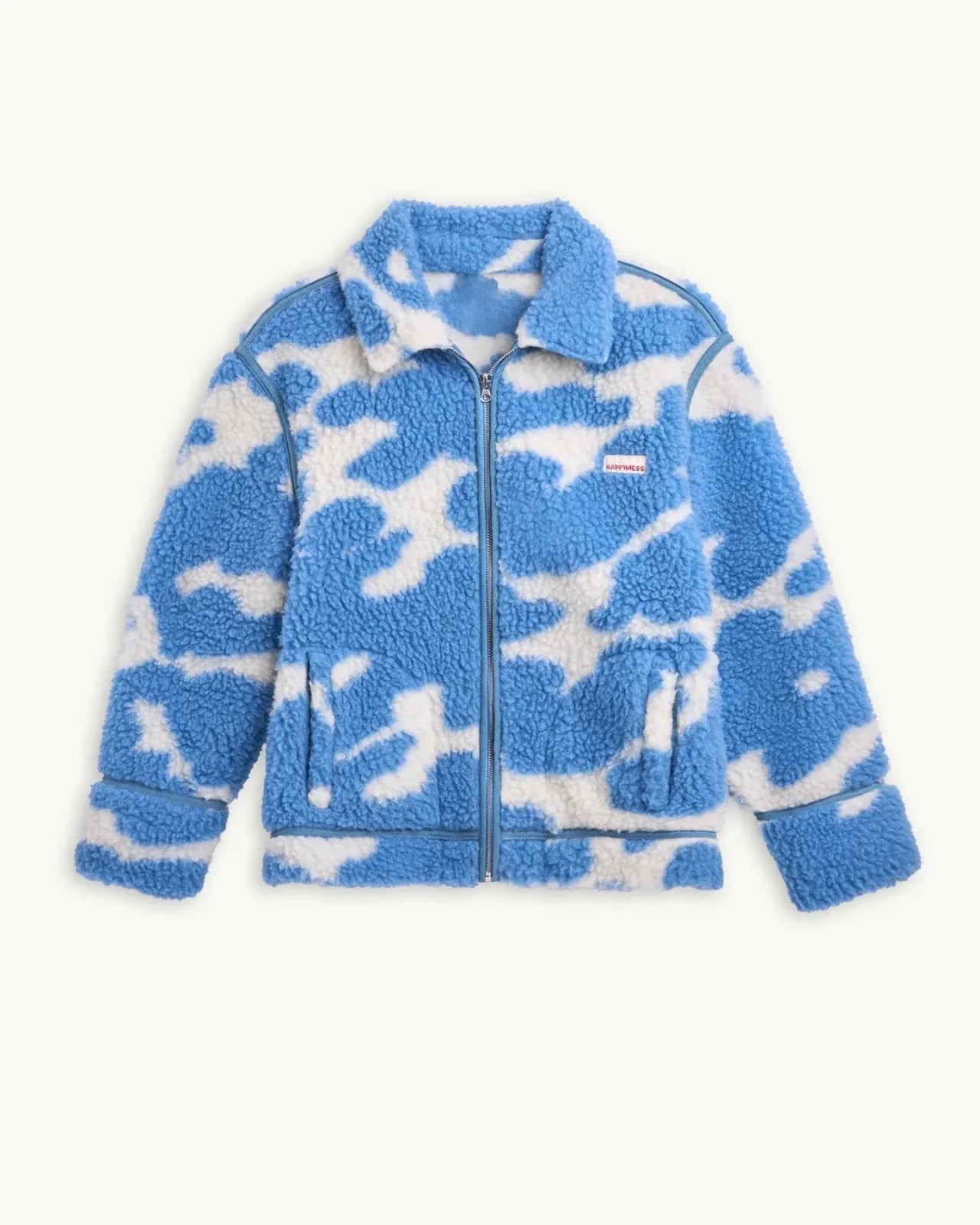 Happymess - Wolljacke aus Merinowolle • blue cow - Jacke - ROSA ECK