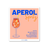 HERR&FRAUHEMPEL - APEROL SPRITZ Schwammtuch - ROSA ECK - , ,