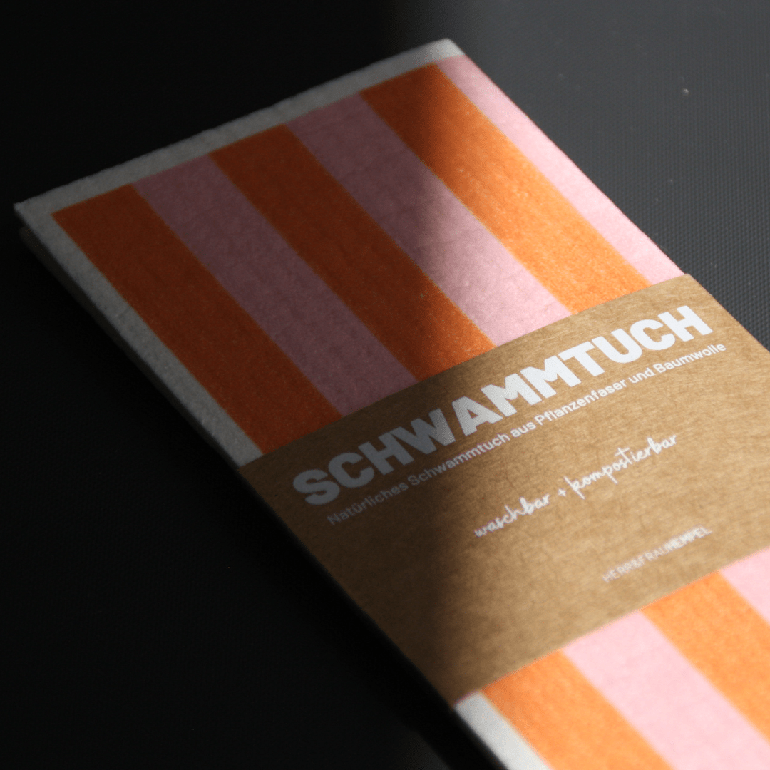 HERR&FRAUHEMPEL - GOOD VIBES Schwammtuch - ROSA ECK - , ,