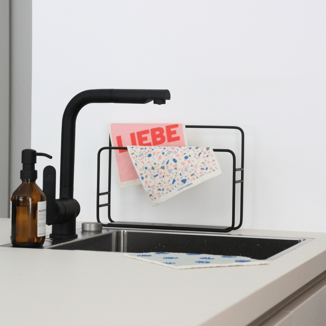 HERR&FRAUHEMPEL - OH HAPPY DAY Schwammtuch - ROSA ECK - , ,