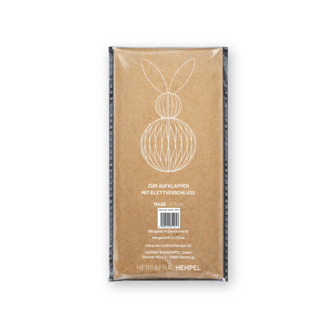 HERR&FRAUHEMPEL - Osterhase Papierdeko • Grün Pink - ROSA ECK