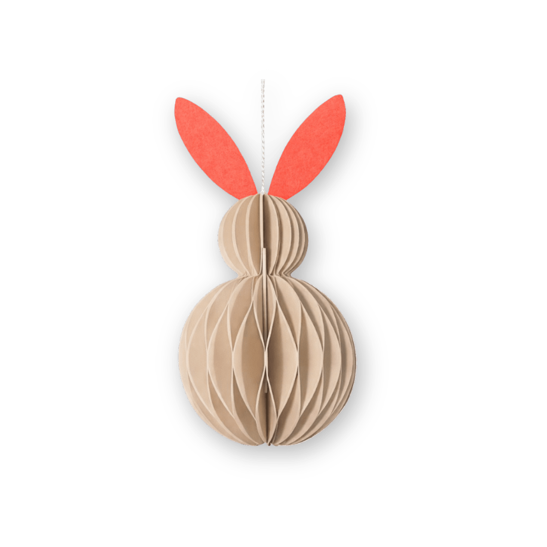 HERR&FRAUHEMPEL - Osterhase Papierdeko • Pink Orange - ROSA ECK