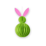 HERR&FRAUHEMPEL - Osterhase Papierdeko • Pink Orange - ROSA ECK