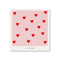 HERR&FRAUHEMPEL - Schwammtuch • Hearts - ROSA ECK