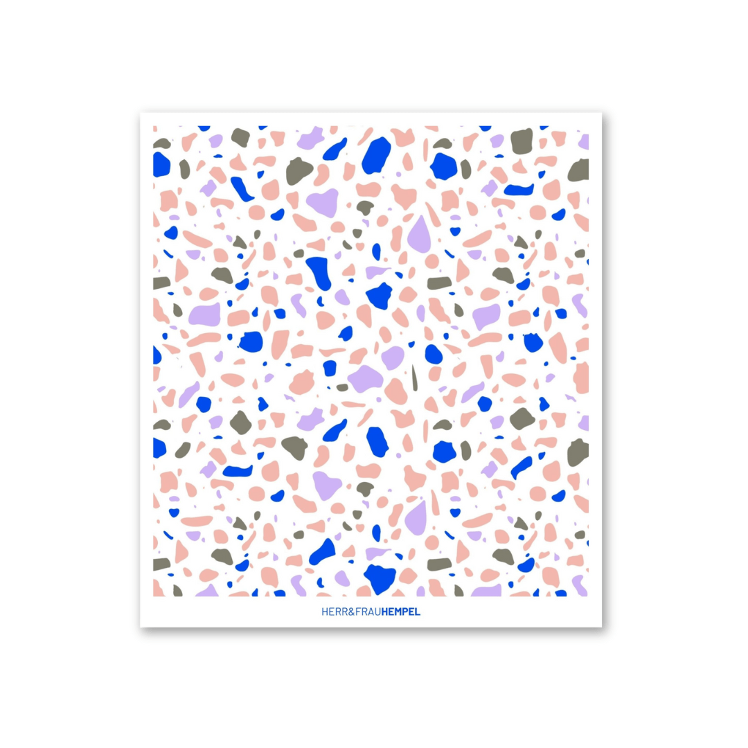 HERR&FRAUHEMPEL - SMILEYS Schwammtuch - ROSA ECK - , ,