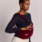 Hindbag - ANDREA Bauchtasche • Cord Bordeauxrot - ROSA ECK