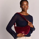 Hindbag - ANDREA Bauchtasche • Cord Bordeauxrot - ROSA ECK