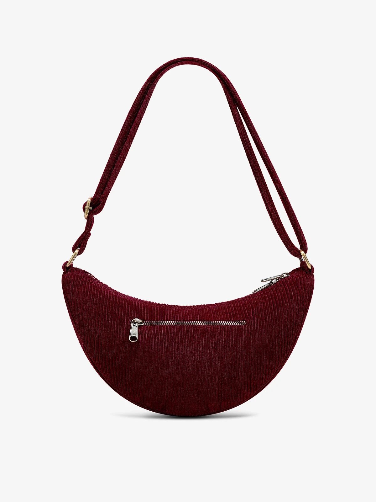 Hindbag - ANDREA Bauchtasche • Cord Bordeauxrot - ROSA ECK