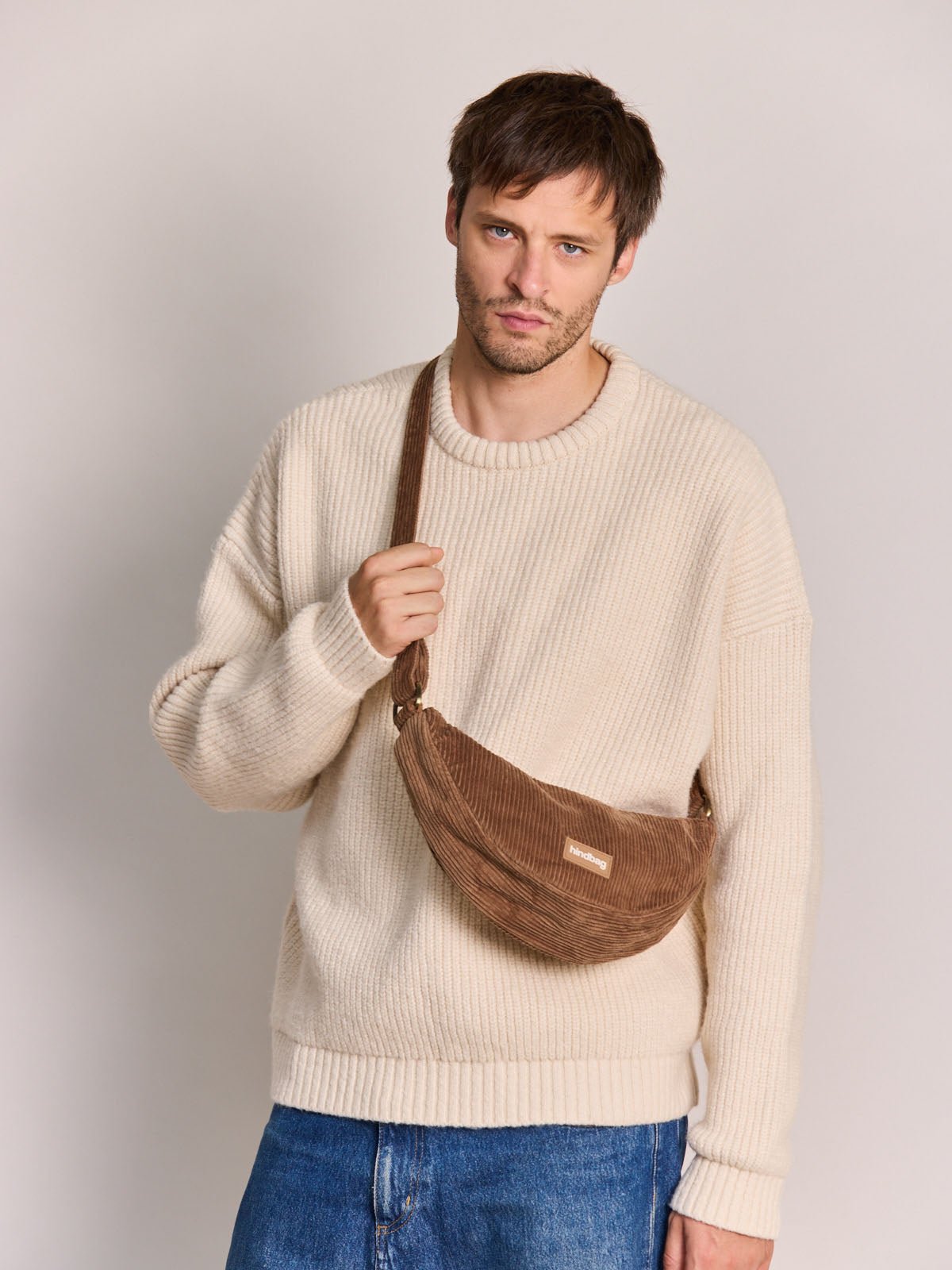 Hindbag - ANDREA Bauchtasche • Cord Macchiato - ROSA ECK