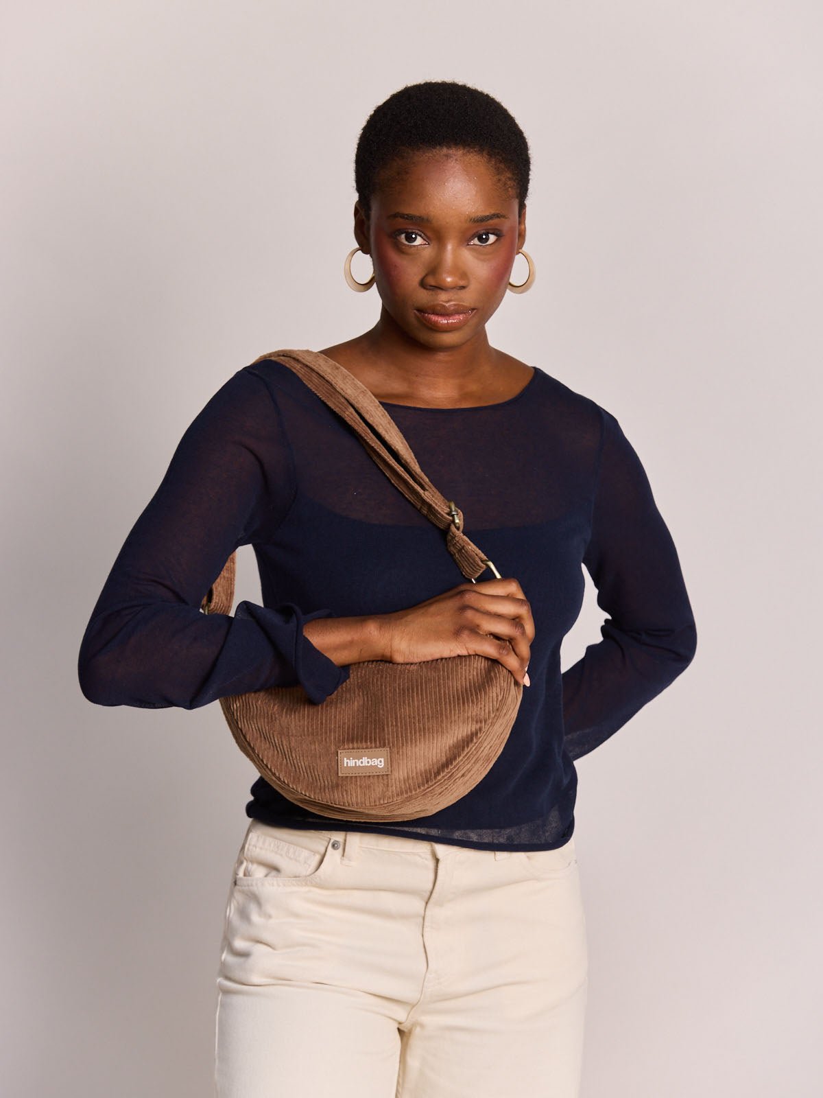 Hindbag - ANDREA Bauchtasche • Cord Macchiato - ROSA ECK