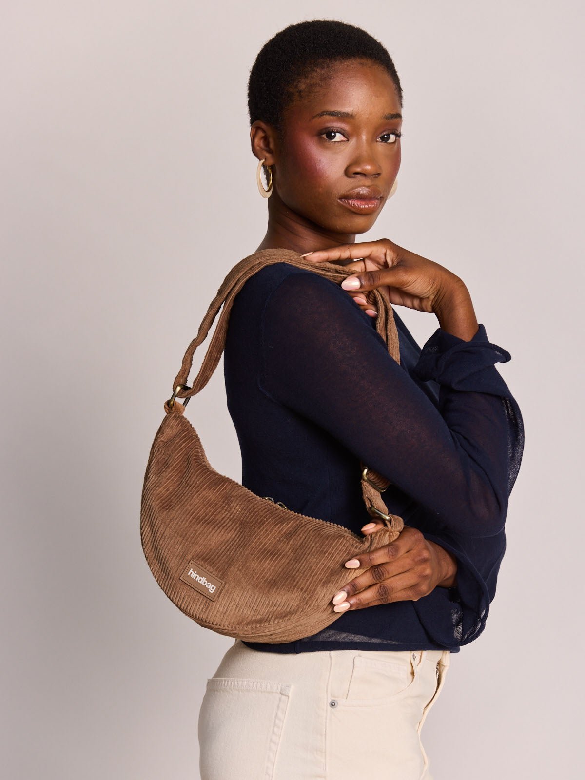 Hindbag - ANDREA Bauchtasche • Cord Macchiato - ROSA ECK