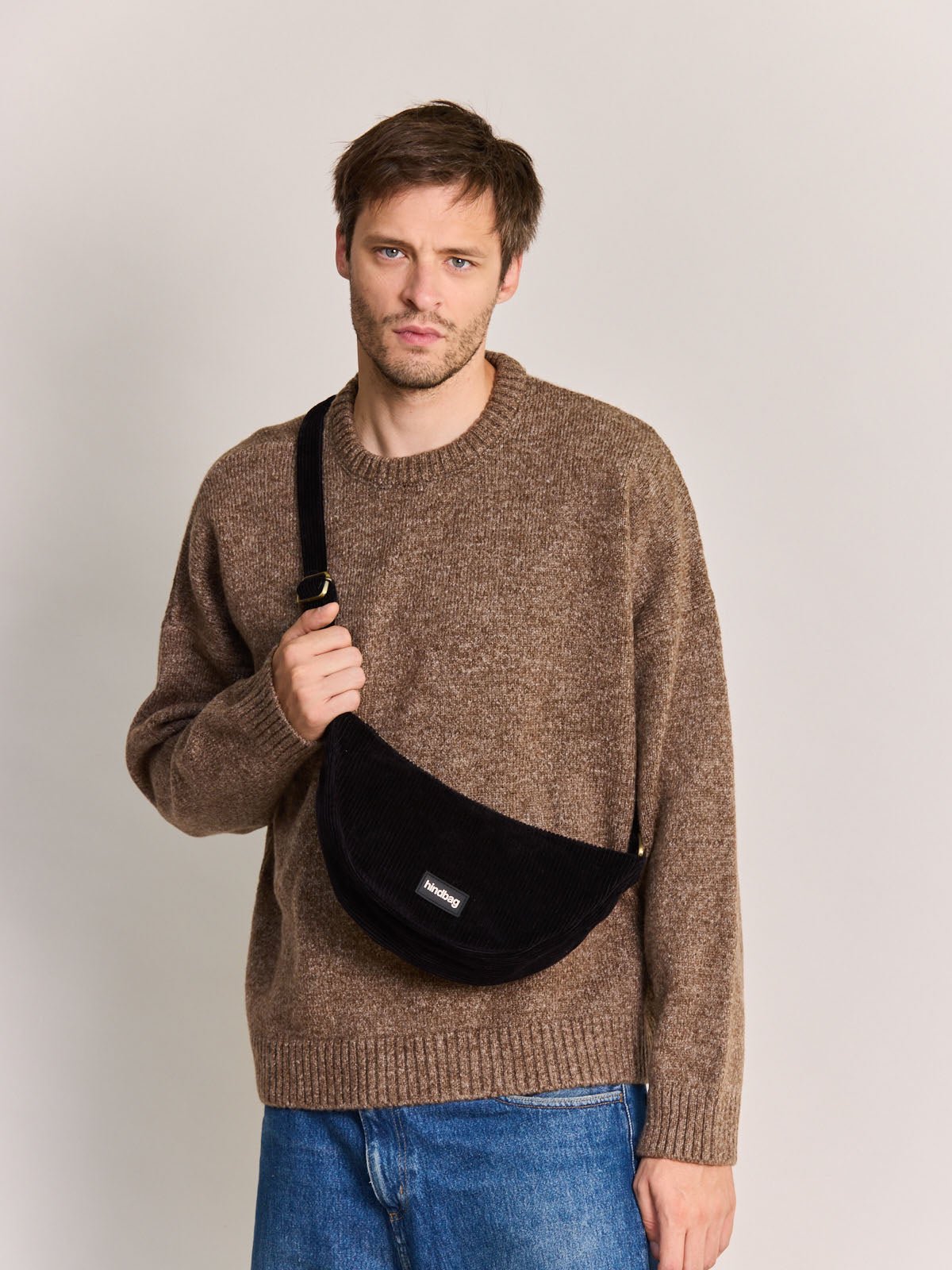 Hindbag - ANDREA Bauchtasche • Cord Schwarz - ROSA ECK