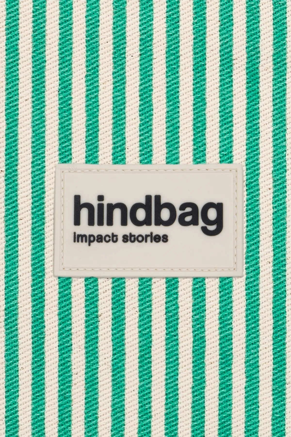 Hindbag - ANDREA Umhängetasche • Feine Streifen Grün - ROSA ECK