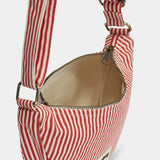 Hindbag - ANDREA Umhängetasche • Feine Streifen Rot - ROSA ECK
