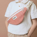 Hindbag - AUGUSTIN Kinder - Bauchtasche • Feine Streifen Rot - ROSA ECK