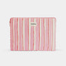 Hindbag - AVA Laptophülle • Breite Streifen Rosa/Rot - ROSA ECK