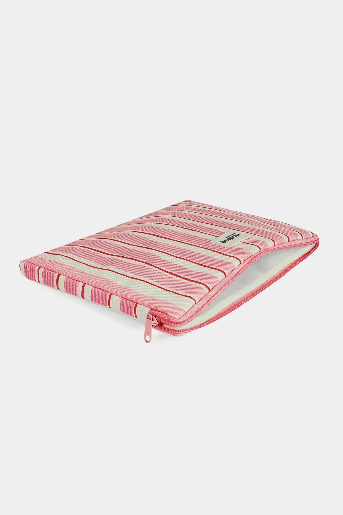 Hindbag - AVA Laptophülle • Breite Streifen Rosa/Rot - ROSA ECK