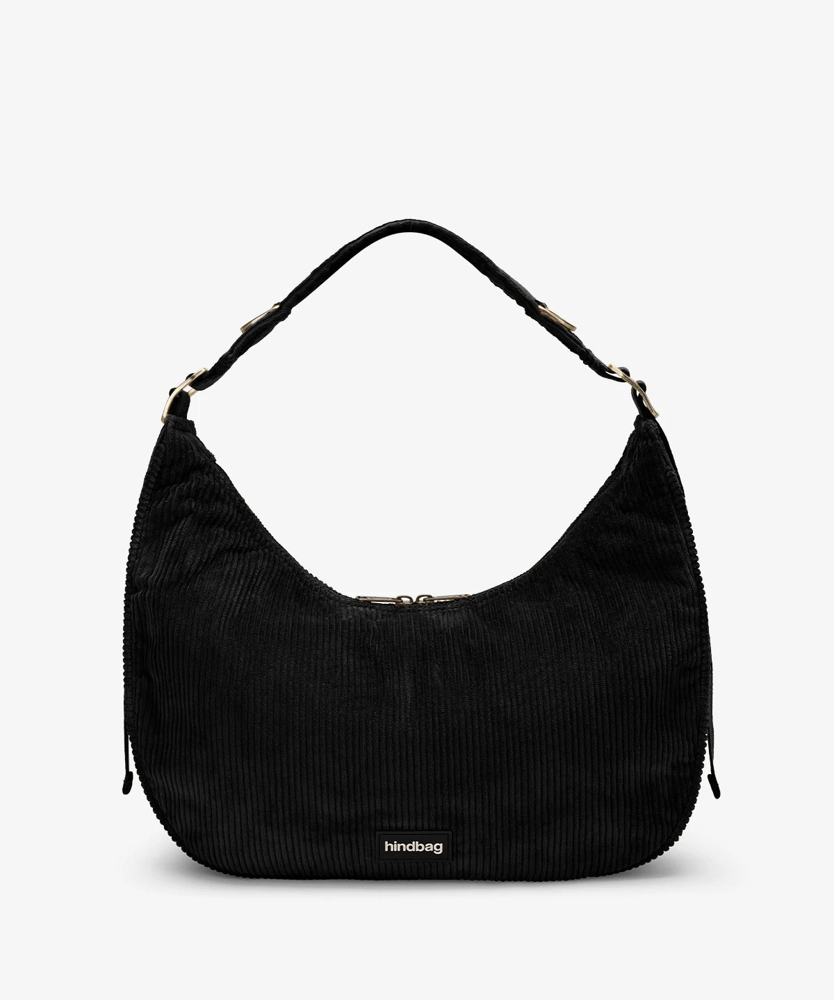 Hindbag - BIANCA Schultertasche • Cord Schwarz - ROSA ECK