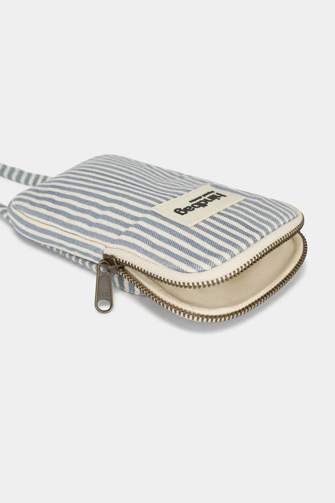 Hindbag - BILL Handytasche • Feine Streifen Blau - ROSA ECK