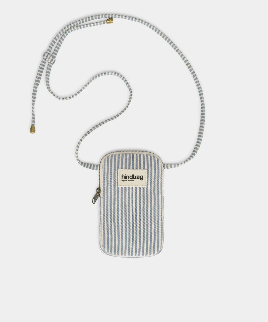 Hindbag - BILL Handytasche • Feine Streifen Blau - ROSA ECK