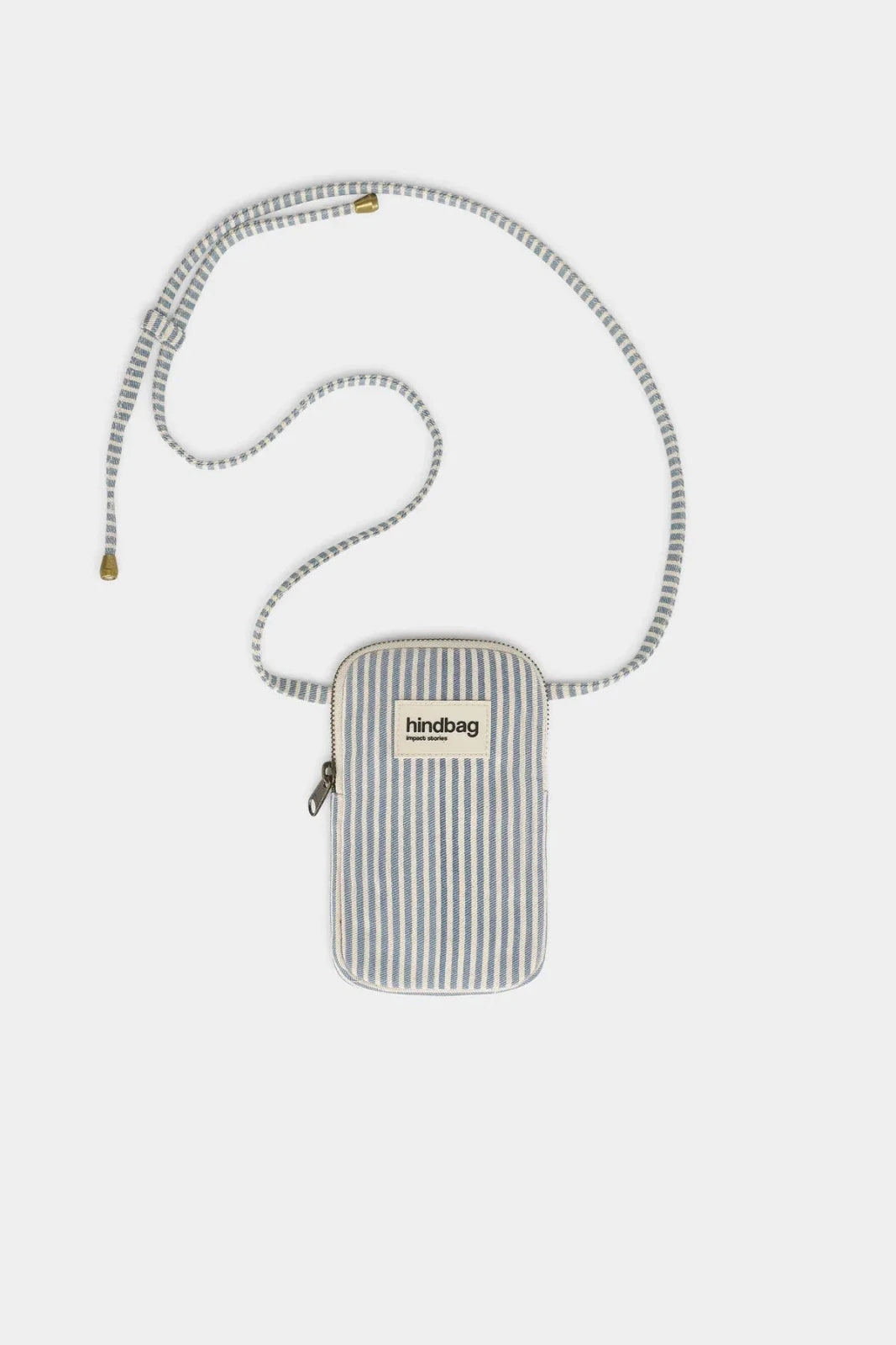 Hindbag - BILL Handytasche • Feine Streifen Blau - ROSA ECK