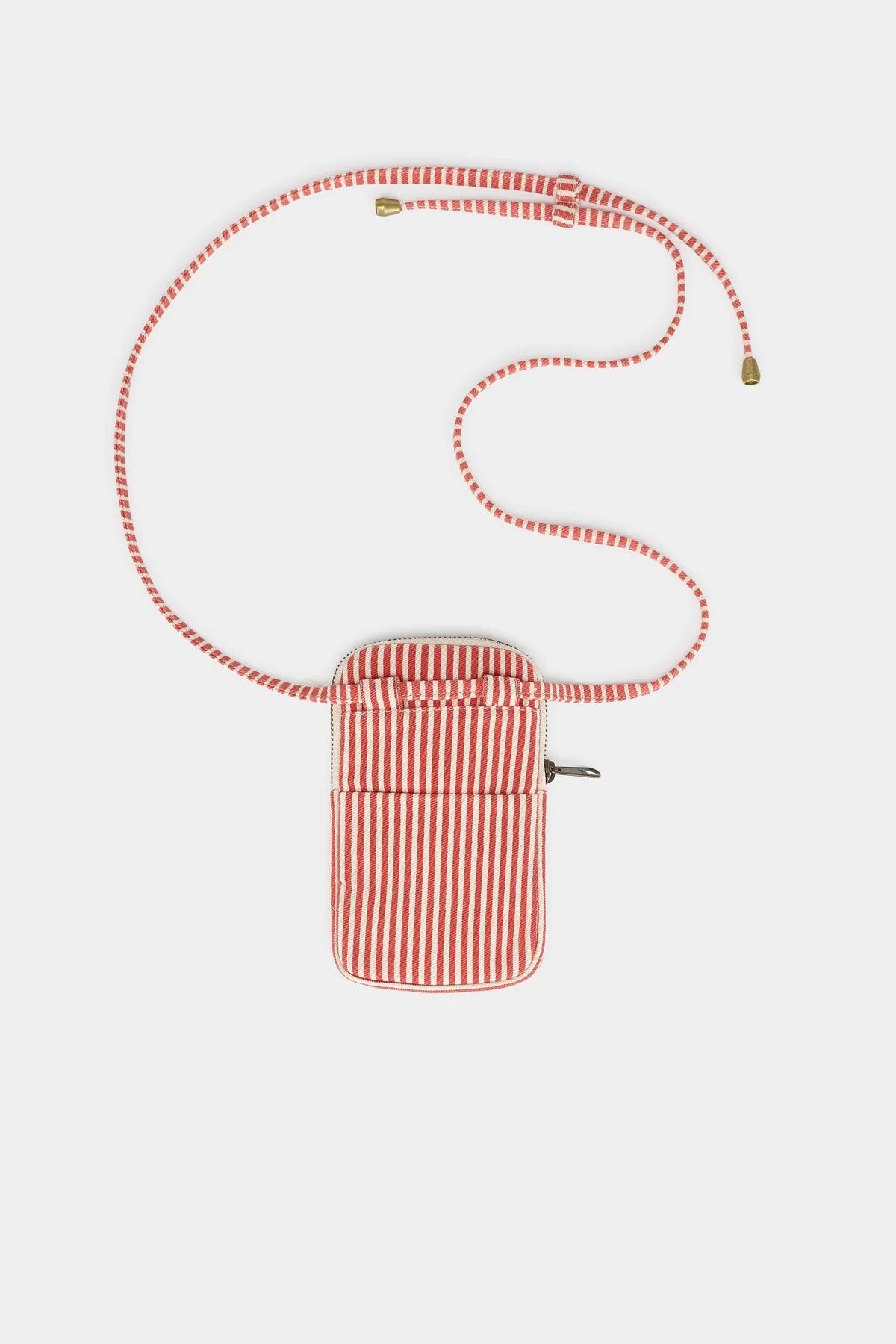 Hindbag - BILL Handytasche • Feine Streifen Rot - ROSA ECK