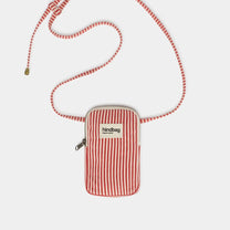 Hindbag - BILL Handytasche • Feine Streifen Rot - ROSA ECK