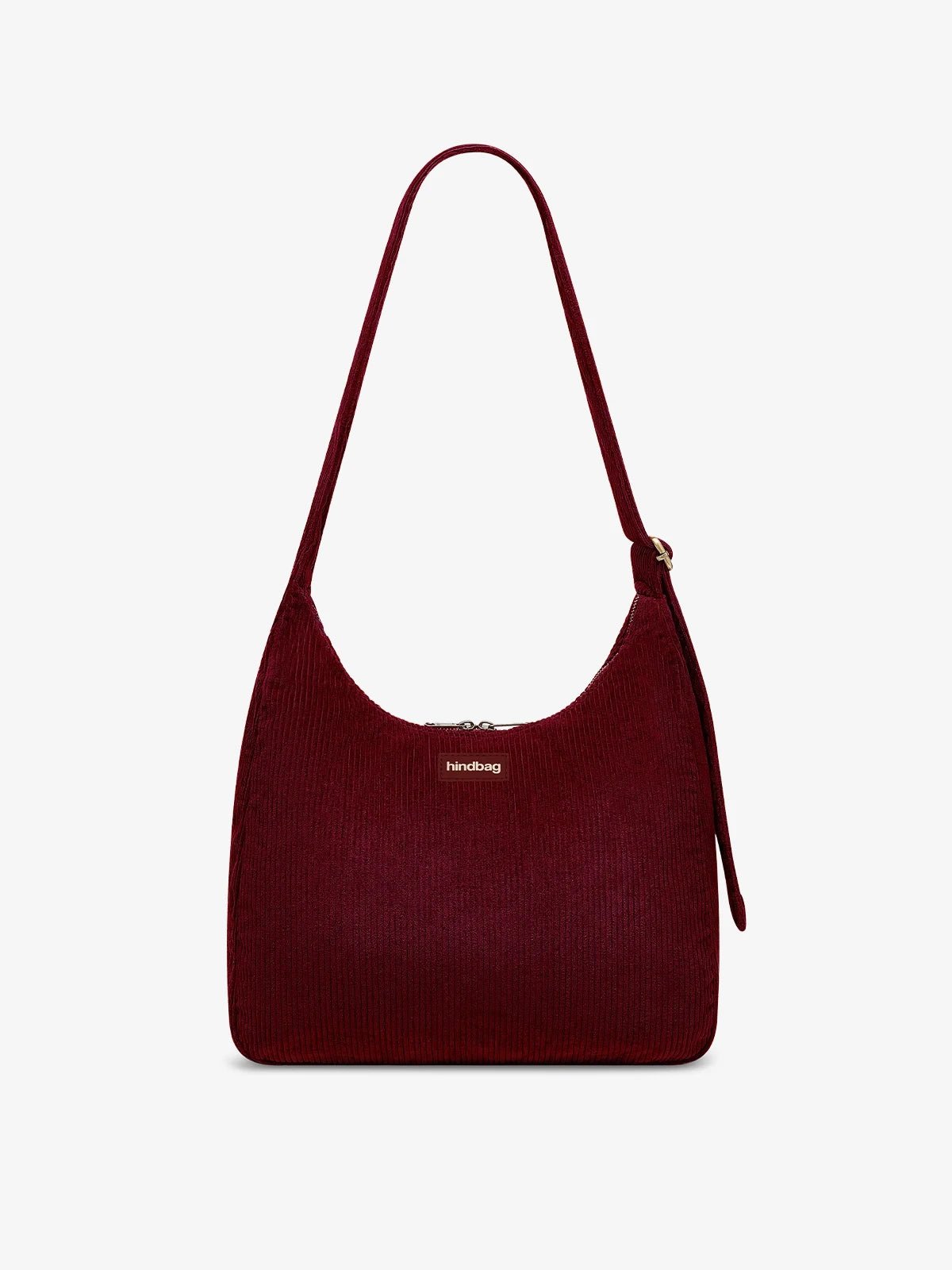 Hindbag - CLAIRE Hobo-Tasche • Cord Bordeauxrot - ROSA ECK