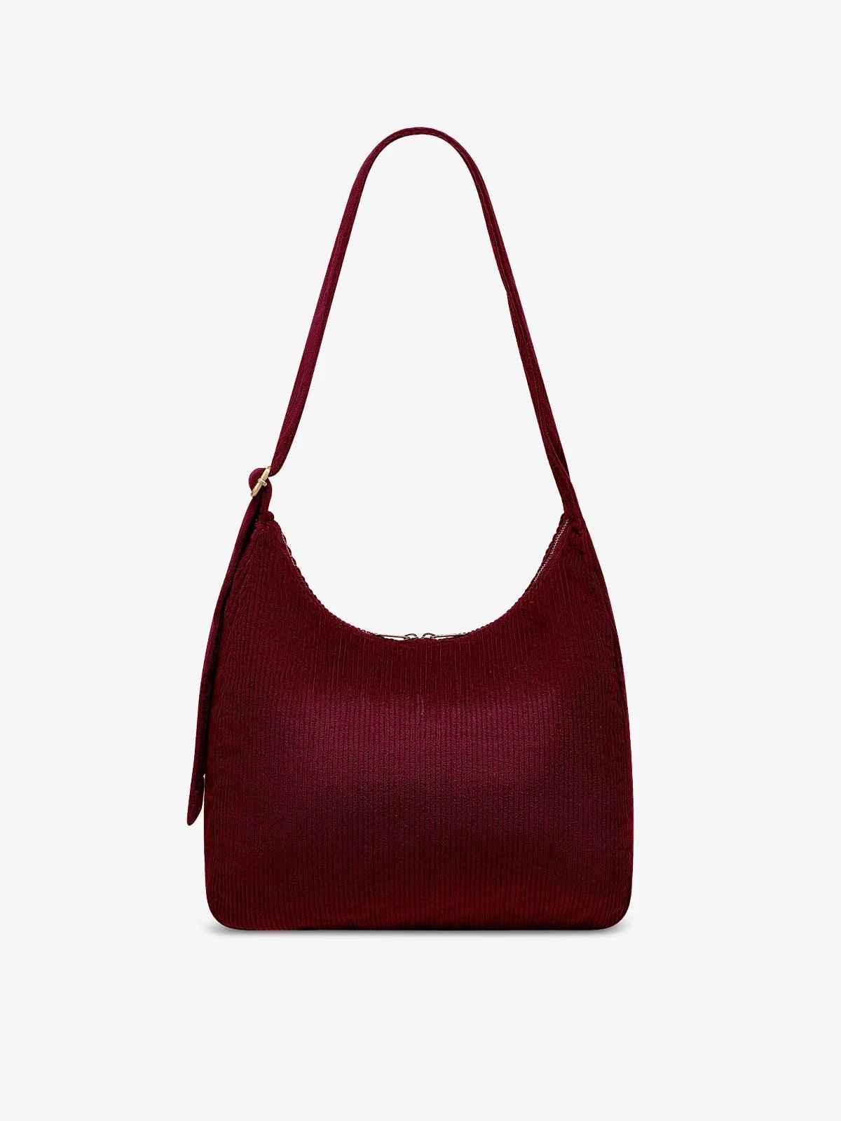 Hindbag - CLAIRE Hobo-Tasche • Cord Bordeauxrot - ROSA ECK