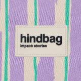 Hindbag - CLAUDE Einkaufstasche • Breite Streifen Violet/Grün - ROSA ECK