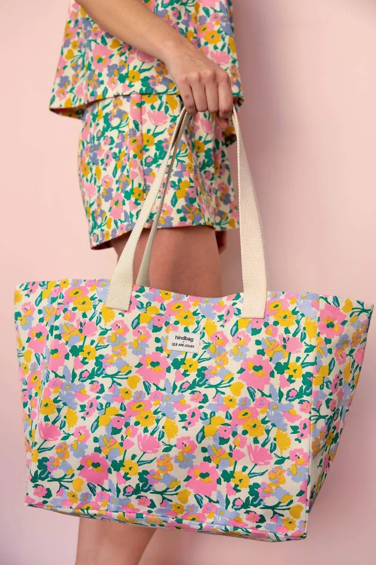 Hindbag - CLAUDE Einkaufstasche • Pastel Bloom - ROSA ECK